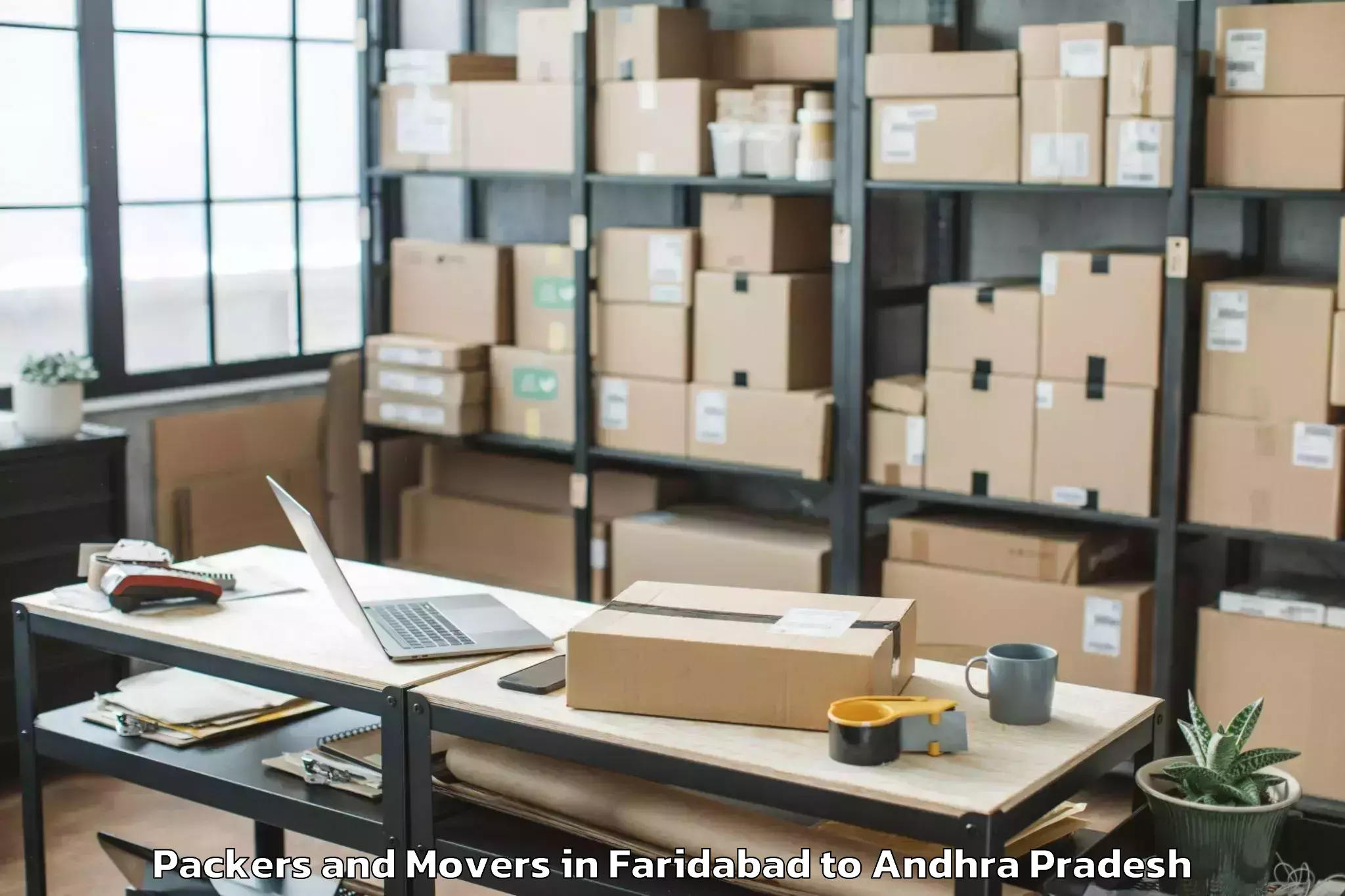 Book Faridabad to Garugubilli Packers And Movers Online